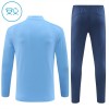 Sudadera De Entrenamiento Manchester City Cremallera De Cuarto 2024-25 Azul - Niño